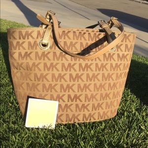Authentic MK monogram tote bag